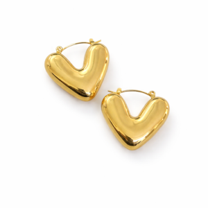 Bold Heart Hoop Earrings
