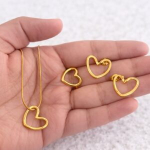 Golden Heart Jewelry Gift Set