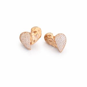 Crystal Heart Stud Earrings