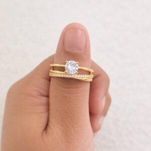 Crystal Pavé Crown Open Ring