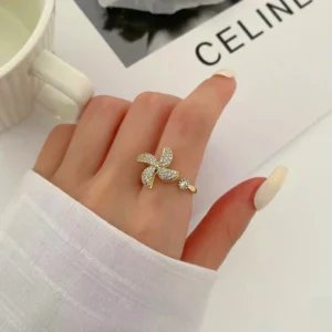 Fleuré Rotatable Open Ring