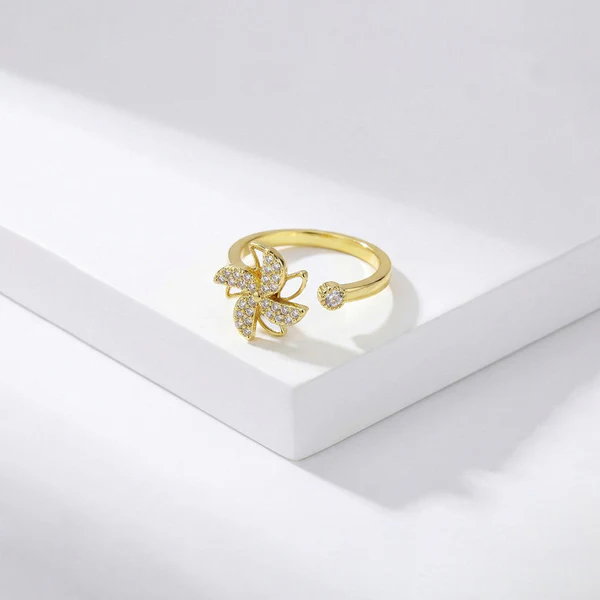 Fleuré Rotatable Open Ring - Image 4