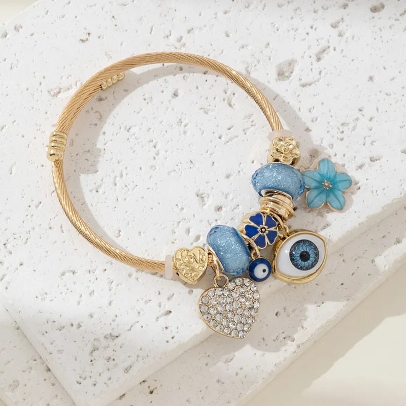 Evil Eye Multi-Charm Bracelet - Image 3
