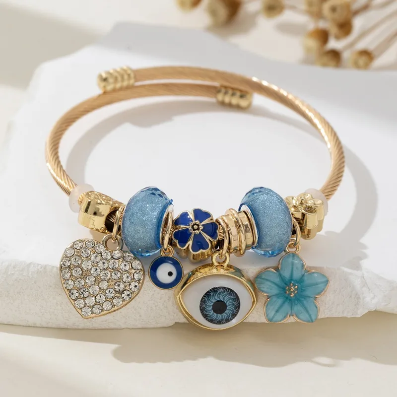 Evil Eye Multi-Charm Bracelet - Image 2
