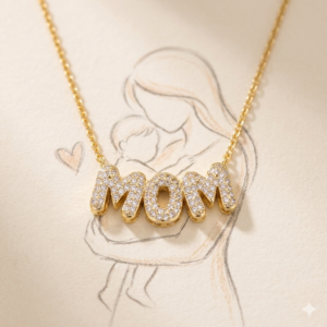 MOM Crystal Pendant Necklace