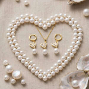 Pearl Heart Jewelry Set