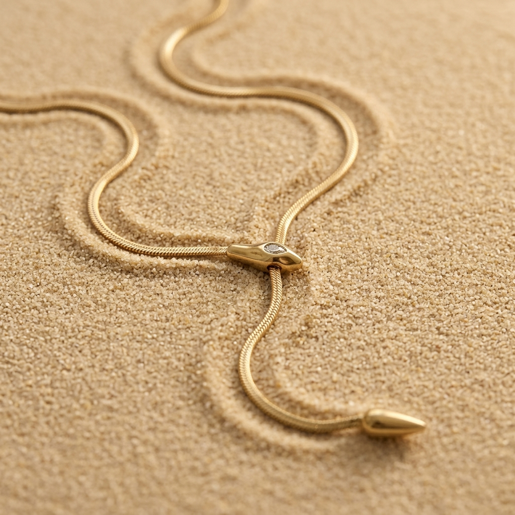 Snake Chain Y-Drop Necklace