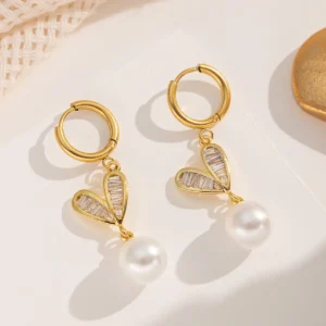 Pearl Heart Jewelry Set
