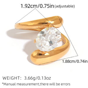 Delicate Crystal Band Ring