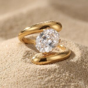 Delicate Crystal Band Ring