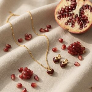 Red Heart Jewelry Set
