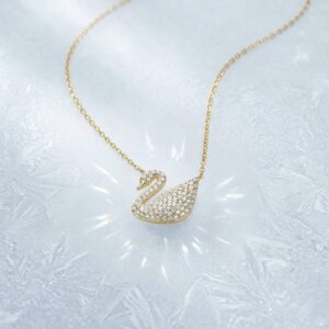 Silver Swan Pendant Necklace