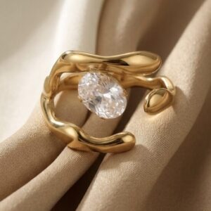 Elegant Crystal Statement Ring