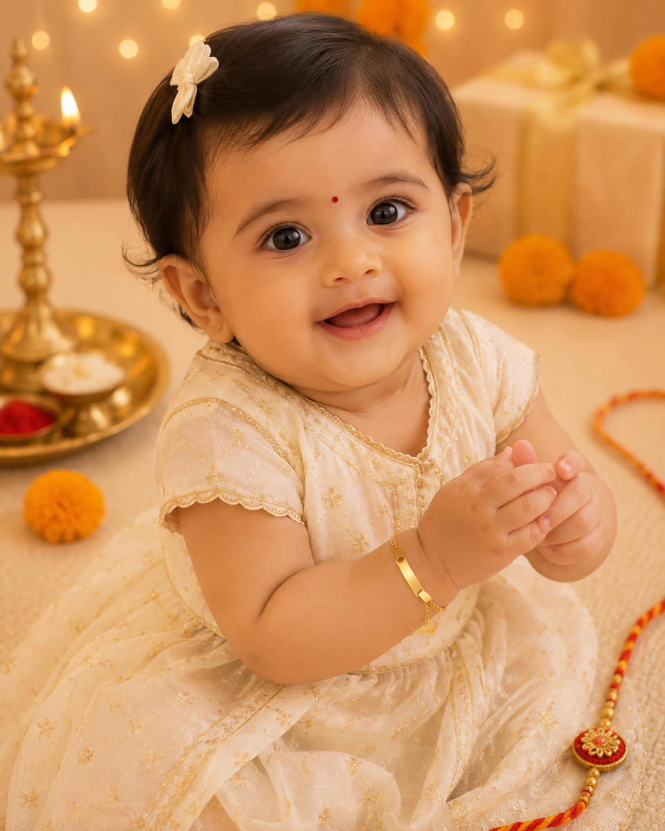 Princess Crown Rakhi Bracelet for Babies & Toddlers - Image 2