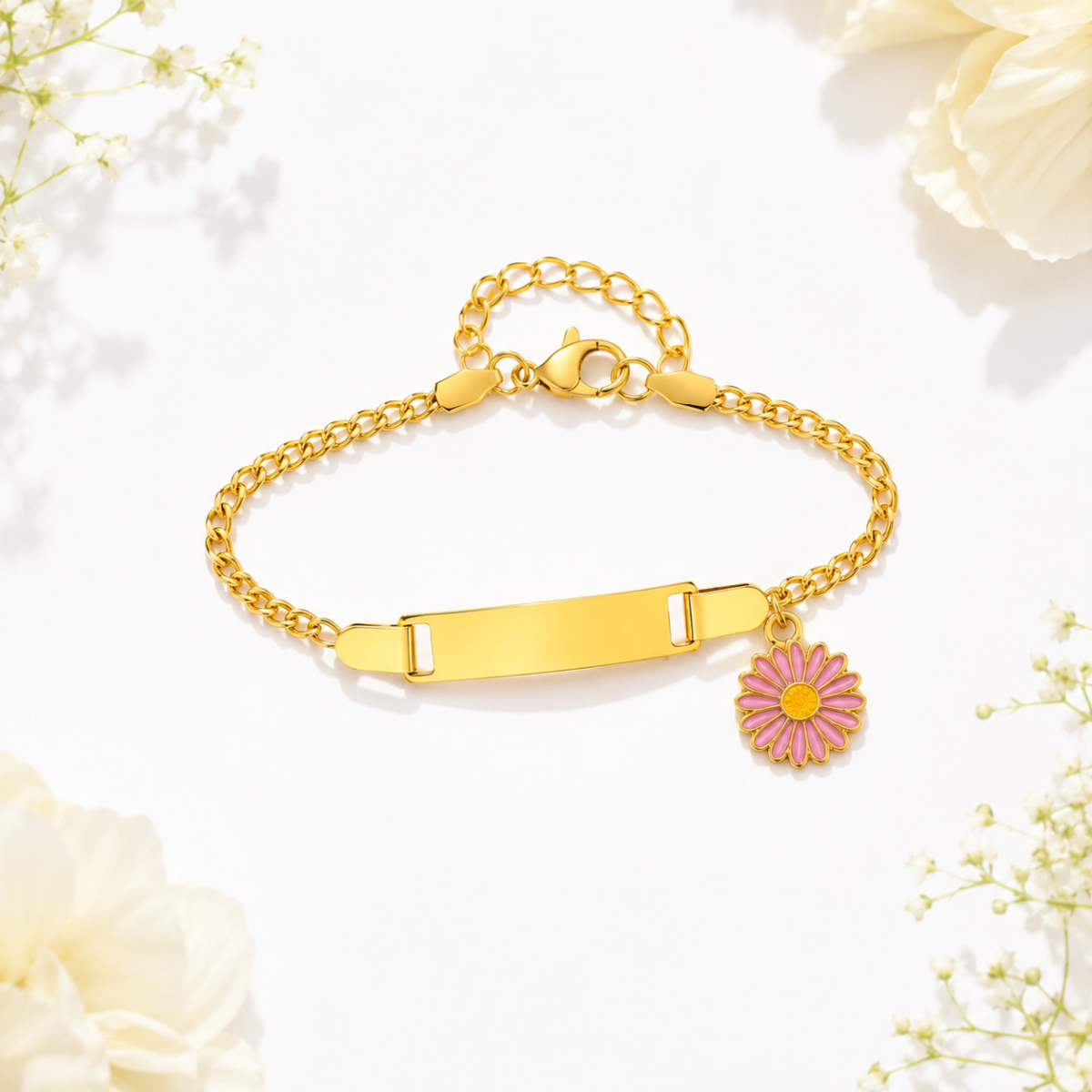 Pink Daisy Rakhi Bracelet for Girls & Women - Image 4