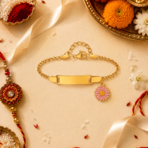 Pink Daisy Rakhi Bracelet for Girls & Women