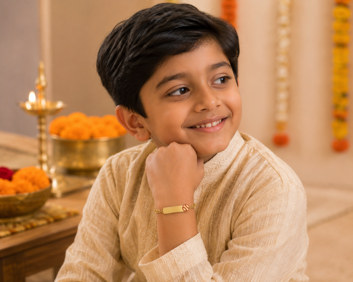 Baseball Rakhi Bracelet for Boys - Image 2