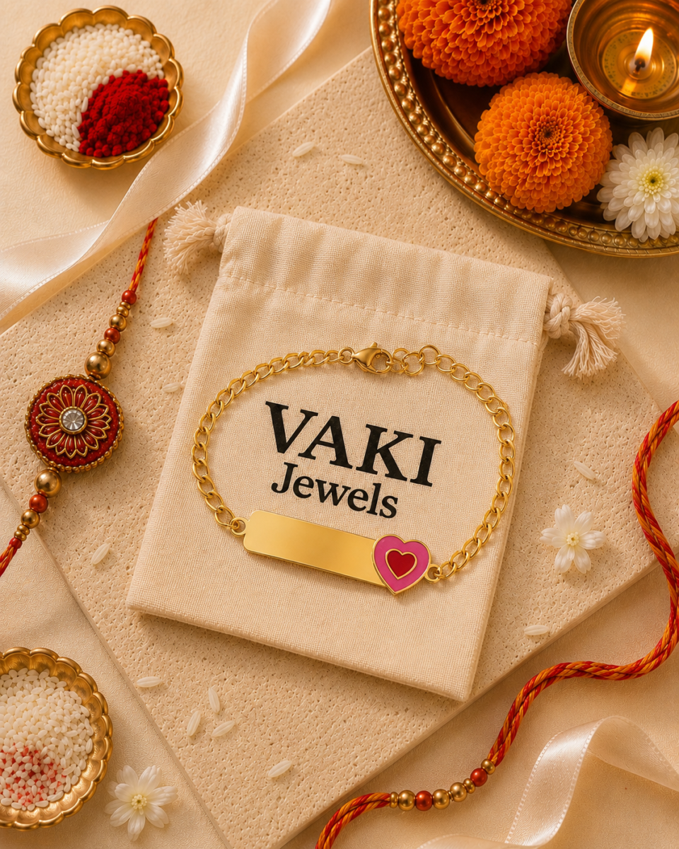 Heart Rakhi Bracelet for Girls - Image 3